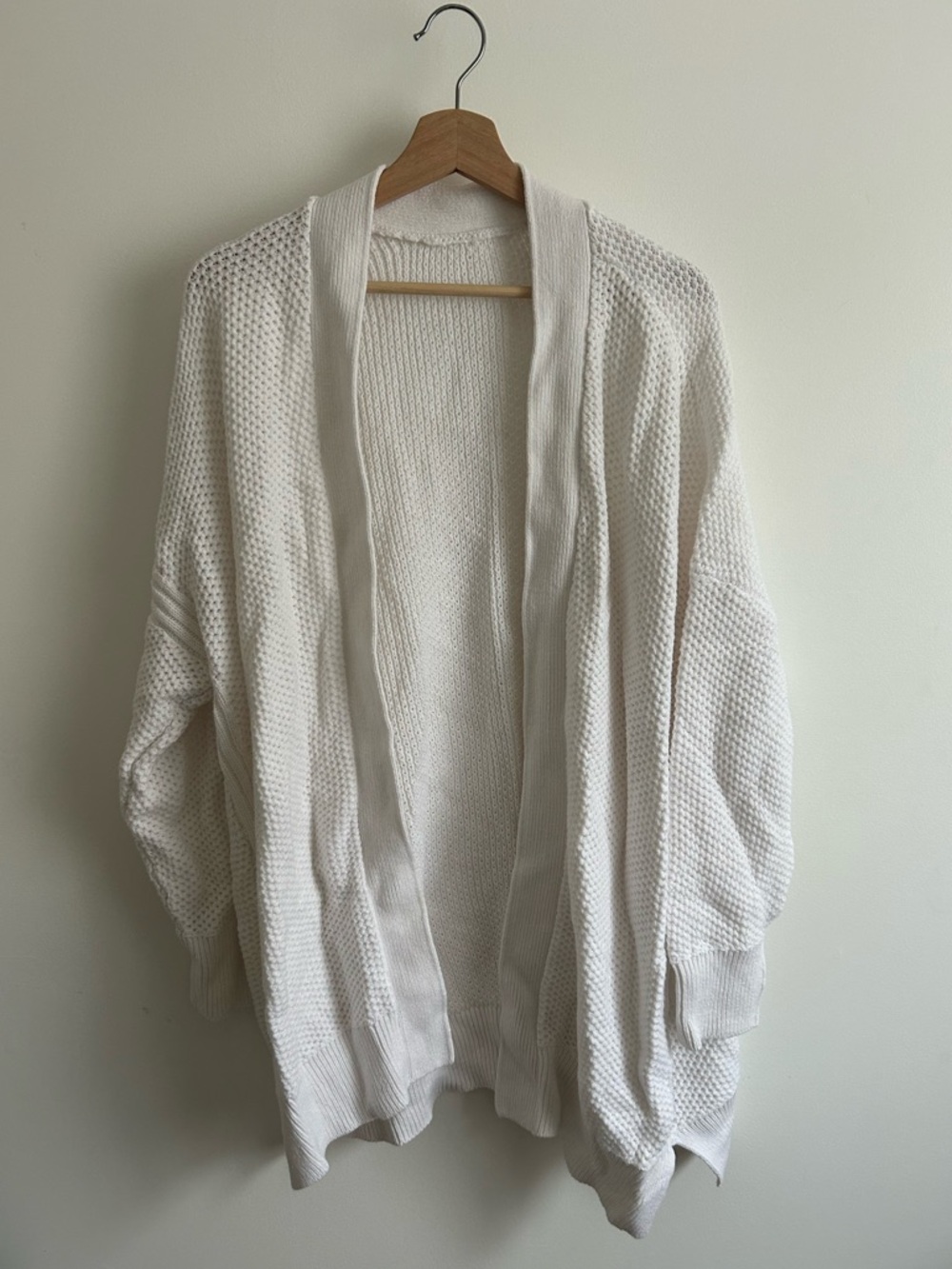 Joe Fresh Ivory Open-Front Knit Cardigan